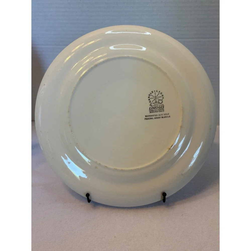 Limoges-American Federal aqua green with 22 karat gold accents era 1940s – 1950s